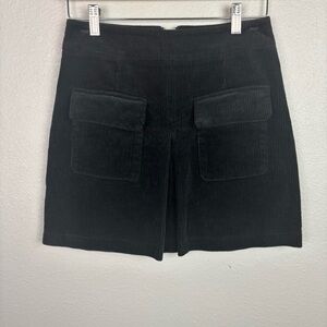 BDG Black Corduroy Skort with Pockets